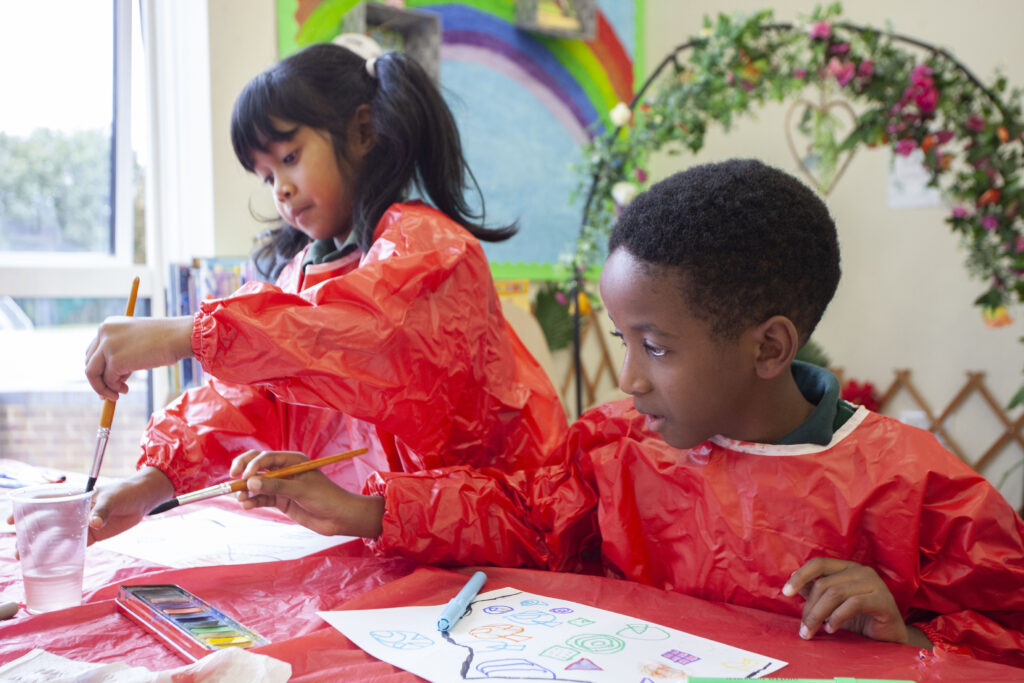 Children in a class at Leagrave Primary School
